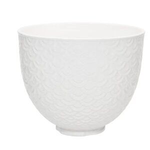 KitchenAid 5-Quart Mermaid Lace Ceramic Bowl – White (KSM2CB5TWM)